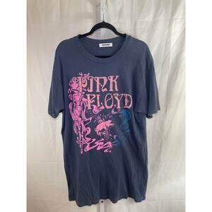 Daydreamer Pink Floyd T-Shirt Dress - Womens Size M - Blue Gray